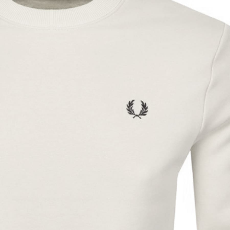 Alternative Image for ProductFred Perry Crew Neck Sweatshirt White3